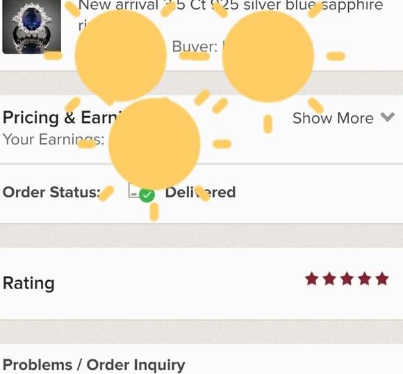 sterling silver ring with simulate blue sapphire - Picture 4 of 4